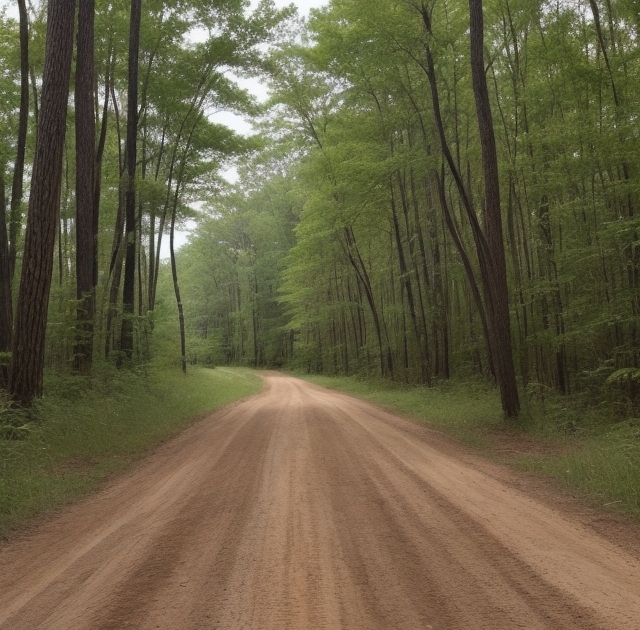 Dirt road in the woods