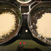 1/2 cup portions of batter in to the skillet