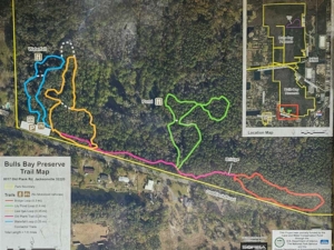 map of trails for bulls bay preserve