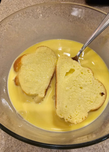 challah bread in egg wash