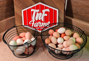 Perfect, large farm fresh eggs