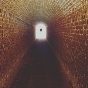 There are many tunnels you can walk through at Fort Clinch.