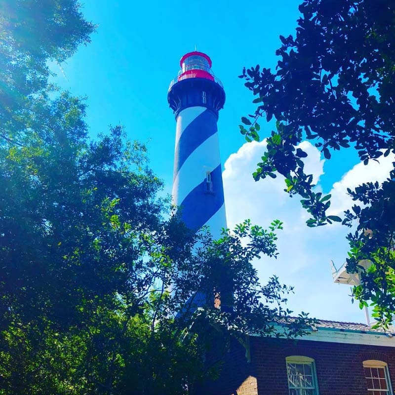 exterior of the St Augustine lighthouse