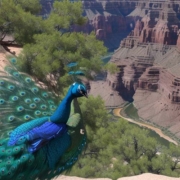 Mr. Peacock visiting the Providence Canyon