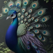 Mr. Peacock with his features flaired