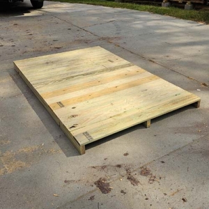 a custom pallet is all the skid is for building our goat tote