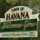 Town of Havana welcome sign
