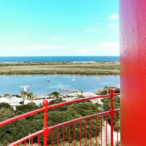 observation deck looking out on the Atlantic ocean